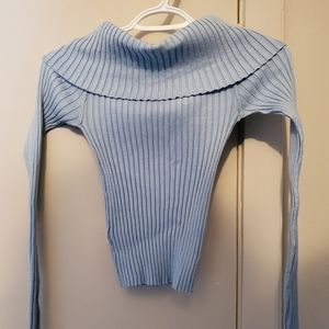 Over-the-shoulder Cowl-Neck Sweater